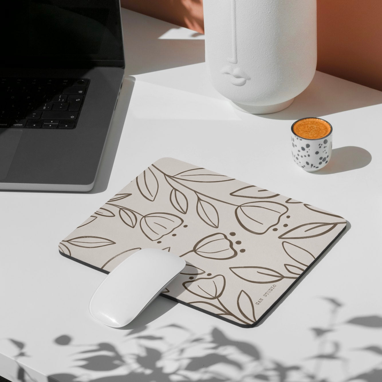 פד לעכבר בעיצוב פרחוני