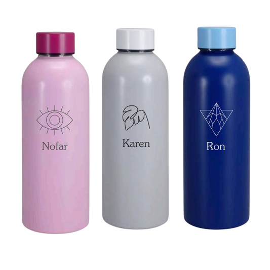 בקבוק תרמי מט בעיצוב אישי