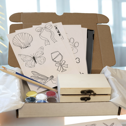 ערכת יצירה DIY - קופסת תכשיטים \ אחסון מעץ