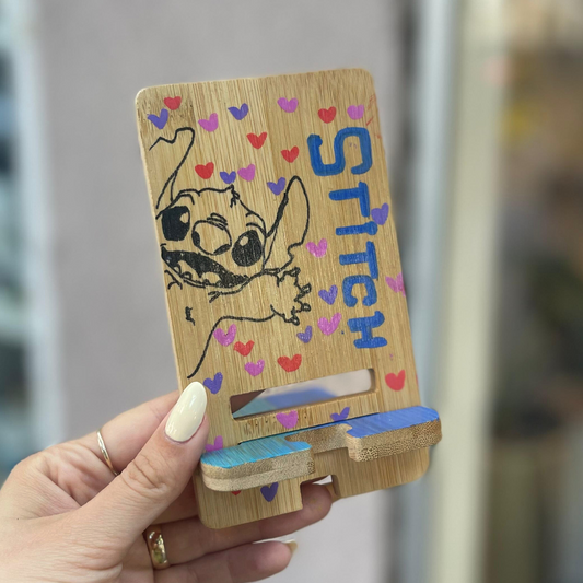 ערכת יצירה DIY - מעמד טלפון מעוצב מבמבוק