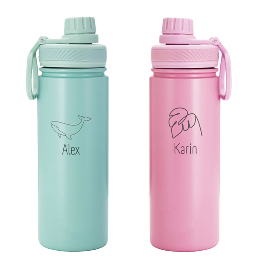 בקבוק תרמי ספורטיבי בעיצוב אישי