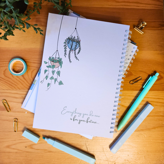 מחברת מעוצבת צמחים וקקטוסים