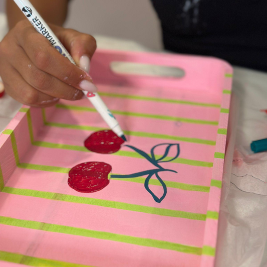 ערכת יצירה DIY - מגש מעוצב מעץ