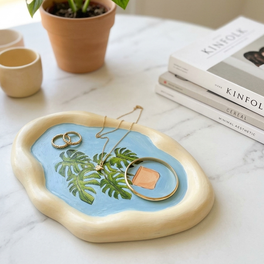 ערכת יצירה DIY: ציור על מגש דקורטיבי בעבודת יד