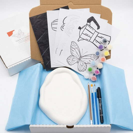 ערכת יצירה DIY: ציור על מגש דקורטיבי בעבודת יד