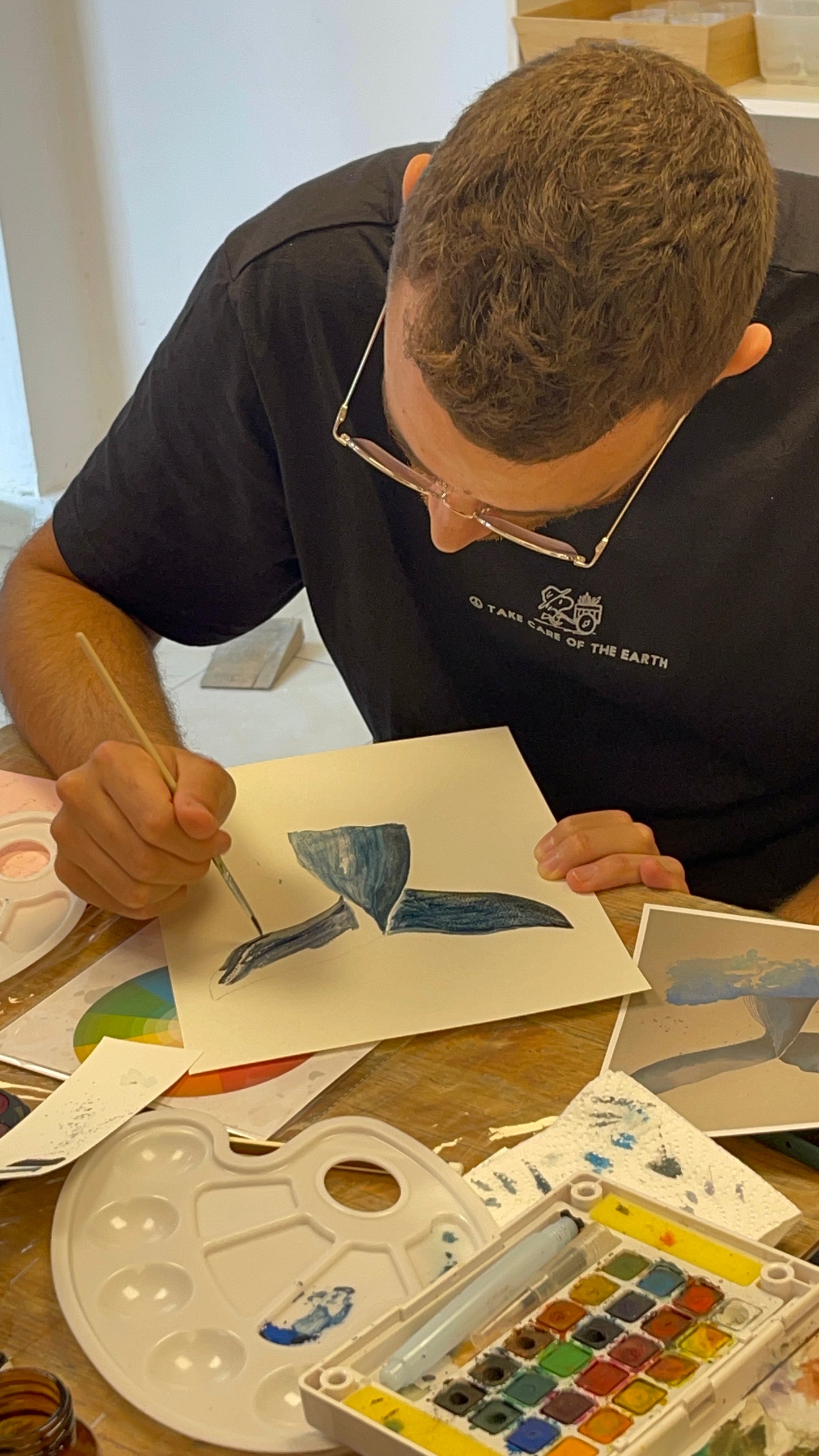 קורס ציור בוטיק ב-Gan Studio - צבע, מכחול וטקסטורות