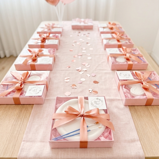 ערכת סדנה עצמית לאירועים: ציור על כלים - מגש דקורטיבי