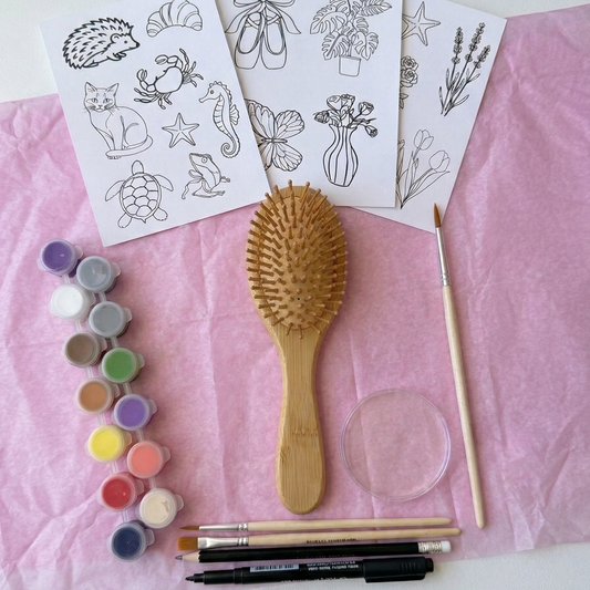 ערכת יצירה DIY: ציור על מברשת שיער