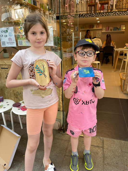 סדנאות יצירה לילדים - ציור על כלים