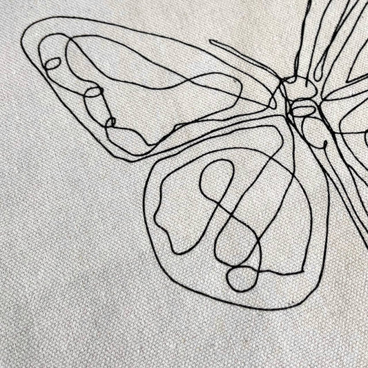 תיק כותנה אקולוגי בעיצוב פרפר